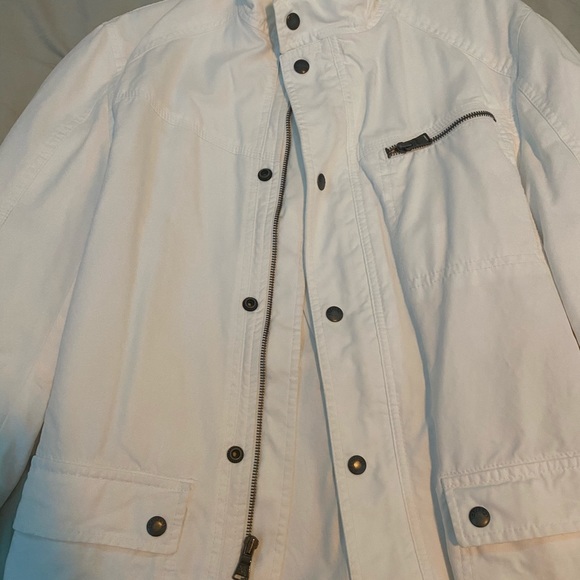 Express Other - men’s white express denim jacket